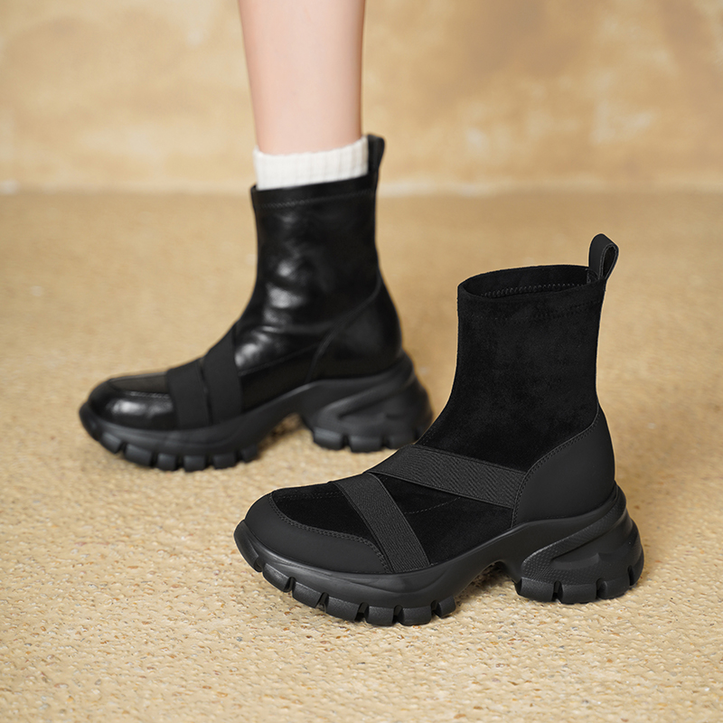 Botines de gamuza elásticos pa - Toe Sock Split reseña y precio