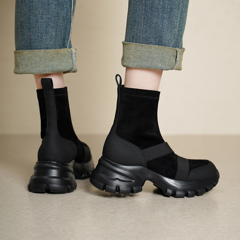 Botines de gamuza elásticos pa - Toe Sock Split reseña y precio